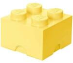 Lego tároló doboz 4 világos sárga
