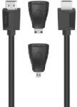 Hama Cablu video Hama HDMI Male - HDMI Male, v2.0, 1.5 m, Negru + Adaptor Micro & Mini (hama-200705)
