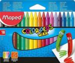 Maped Creioane cerate colorate Color Peps Mini Wax, 18 culori/set, Maped 861012