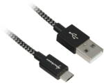 Sharkoon USB 2.0 A-B black / grey 3.0m - Aluminum + Braid (4044951027026)