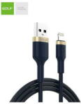 GOLF Cablu USB iPhone 5 / 6 / 7 Golf Data Sync Metal Braided 3A ALBASTRU GC-71i (A0112768) - 24mag