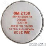 3M 2138 P3R Részecskeszűrős szűrőbetét (aktívszenes) 1PÁR (3M2138) (3M2138)