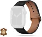 Tech-protect Leatherfit Apple Watch valódi bőr óraszíj 42/44/45/49 mm fekete (TP713709)