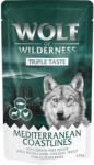 Wolf of Wilderness Wolf of Wilderness Pachet economic "Triple Taste" 24 x 125 g - Mediterranean Coastlines Miel, pui, păstrăv