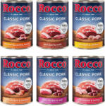 Rocco Rocco Pachet economic Classic Pork 24 x 400 g - Mix: Vită/Miel, Pui/Curcan, Pui/Vițel, Vită/Inimi de pasăre, Pui/Somon, Vită/Pui
