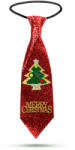 Family Collection Karácsonyi nyakkendő piros glitteres - 41 x 11 cm (58510A)