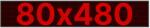 Thunder Germany SMD-80480R Fényreklám, LED Fal, piros, WiFi - (80×480 cm) - mkaudio