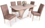  Enzo asztal Berta elegant székkel - 6 személyes étkezőgarnitúra