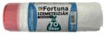 Fortuna Szemeteszsák FORTUNA 70L húzózáras fehér 65x70 cm 15 db/tekercs (657015H) - robbitairodaszer