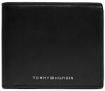 Tommy Hilfiger Portofel Mare pentru Bărbați Tommy Hilfiger Th Spw Leather Cc And Coin AM0AM11871 Black BDS