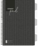 STREET Spirálfüzet Street Pad Black & White Edition A/4 100 lapos vonalas, fekete