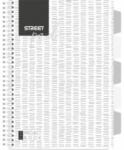 STREET Spirálfüzet Street Pad Black & White Edition A/4 100 lapos vonalas, fehér
