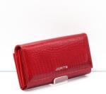 Jorita piros lakk krokkómintás belül cipzáras hátul lehajtós bőr női pénztárca l819010a