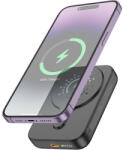 hoco. - Power Bank Esteem (J117A) - Mágneses MagSafe gyors vezeték nélküli töltés iPhone-hoz, PD20W, QC3.0, 10000mAh - Fekete