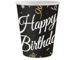  Happy Birthday B&C papír pohár 6 db-os 250 ml (MLG160703)