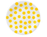  Pöttyös Yellow Polka Dot papírtányér 6 db-os 18 cm (MLG156508) - mesesajandek