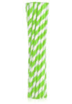  Zöld Green Stripes rugalmas papír szívószál 12 db-os (MLG126808) - mesesajandek