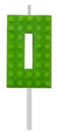  Építőkocka 0-ás Green Blocks tortagyertya, számgyertya (MLG132915D) - mesesajandek