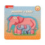PUEDO TOYS Puzzle mama si copilul, elefant, 8 piese (PUEDOB22072) Puzzle
