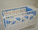 Bebe Design Set lenjerie patut bebe cu impletitura 120x60 cu 6 piese albastru Lenjerii de pat bebelusi‎, patura bebelusi