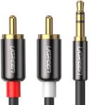 UGREEN Cablu audio Ugreen AV116 stereo 3.5 mm jack (T) la 2 x RCA (T) 3m negru (10590)
