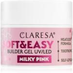 Claresa Soft&Easy Builder Gel gel de bază pentru unghii culoare Milky Pink 12 g