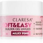 Claresa Soft&Easy Builder Gel alaplakk körmökre árnyalat Milky Pink 45 g