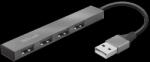 Trust Hub USB Trust Halyx Aluminium, 4 porturi, aluminiu (TR-23786) - shoppix