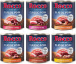 Rocco Rocco Pachet economic Classic Pork 24 x 800 g - Mix: Vită/Miel, Pui/Curcan, Pui/Vițel, Vită/Inimi de pasăre, Pui/Somon, Vită/Pui