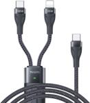 Yesido - Data Cable (CA87) - Type-C to Type-C, Lightning, 100W, 480Mbps, 1.4m - Black (KF2315131)