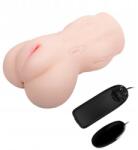 Pretty Love Masturbator Dublu Pussy&Anus, TPR Life-Like, Multispeed, Natural, 16.5 cm