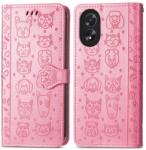  ART ANIMALS Husa portofel pentru Oppo A38 roz