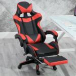 Zmachine Racing Pro X Gamer szék lábtartóval, piros-fekete (holm1009) - mindentolcson