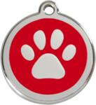 Red Dingo Rozsdamentes mancs mintás acél biléta piros - falatozoo