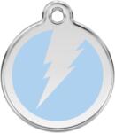 Red Dingo Rozsdamentes villám mintás acél biléta világoskék - falatozoo