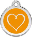 Red Dingo Rozsdamentes törzsi szív mintás acél biléta narancssárga - falatozoo