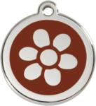 Red Dingo Rozsdamentes virág mintás acél biléta barna - falatozoo