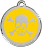 Red Dingo Rozsdamentes koponya-keresztcsont mintás acél biléta sárga