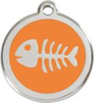 Red Dingo Rozsdamentes halcsont mintás acél biléta narancssárga - falatozoo