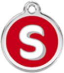 Red Dingo Rozsdamentes S betű mintás acél biléta - falatozoo