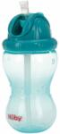 Nuby - Cană care nu curge cu pai de 360ml, 12m+ verde (NV0404001AQ)