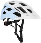 Spokey - POINTER Cască de ciclism cu blițuri LED, 58-61 cm, alb-albastru (5905339413796)