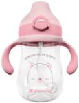 KikkaBoo - Cana cu mustiuc din silicon 300ml 6m+ Bear with me Pink (31302020101KB)