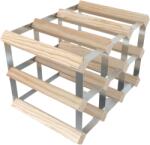 Nikaro RTA bortartó 9 palackhoz, összeszerelve, fenyő / szürke