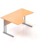 LENZA Visio ergonomikus asztal 140 x 100 cm, bal, bükkfa - rauman - 183 990 Ft