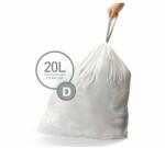  Zsinóros szemeteszsákok 20 l, D típusú - 20 db, fehér