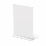 Jansen Display Plexi T-típusú függőleges állvány, A6 formátum, átlátszó