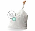  Zsinóros szemeteszsákok 55 l, U típusú - 20 db, fehér
