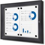 Jansen Display Belső zárható információs vitrin 2 x A4, antracit