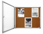  Belső információs kirakat Magnetoplan 6 x A4 - parafa, alumínium